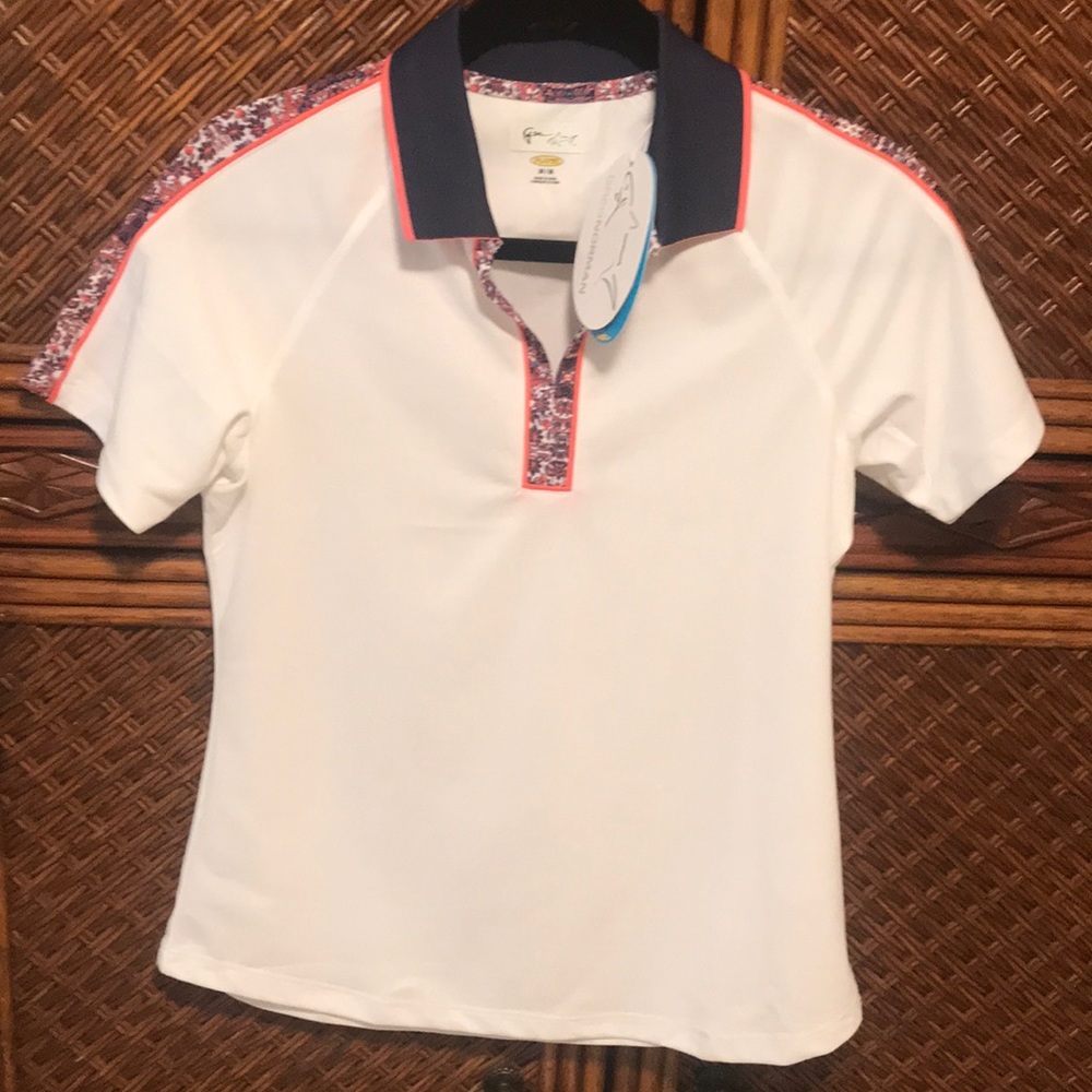 New Greg Norman Sz Med Golf/ Tennis Shirt